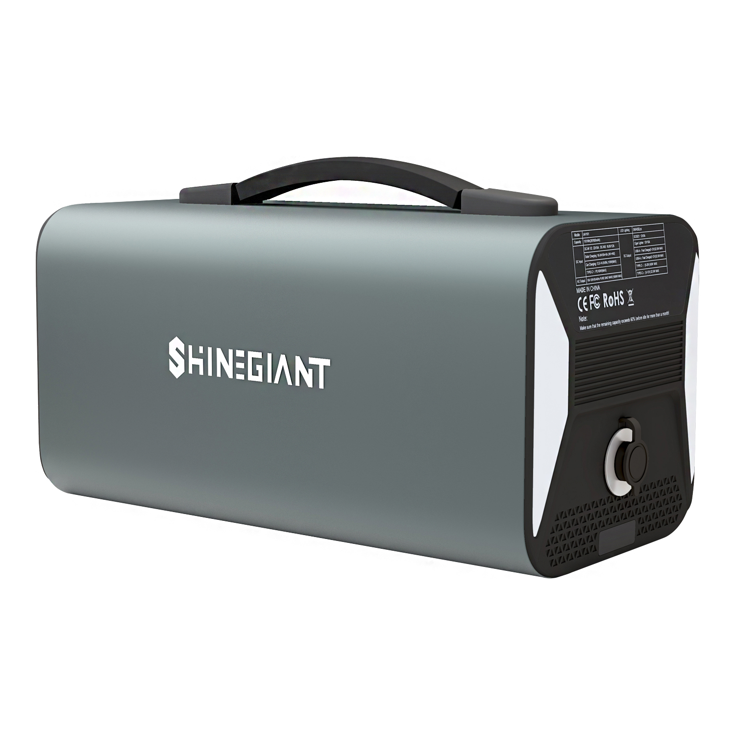 Shinegiant I Com alto desempenho I 1000W 1000Wh Camping Portable Power Station