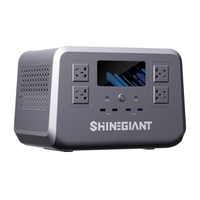 Shinegiant SG500P I Carregamento sem fio I 500W 500Wh LiFePO4 Bateria Estação de energia portátil